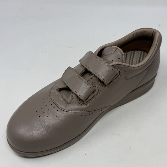 SAS Me Too Shoes Womens 7.5 WW Extra Wide Brown Leather Hook Loop Straps Comfort - Picture 8 of 16